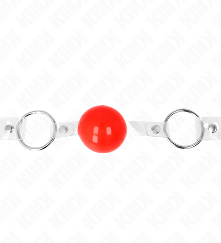 KINK - BALLE PVC TRANSPARENTE ROUGE 4 CM BAG AJUSTABLE by KINK COLLAR & GAG