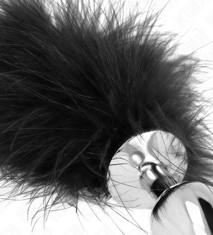 KINK - PLUG ANAL EN ACIER INOXYDABLE 11 x 7 CM AVEC PLUME 11 CM by KINK PLEASURE PLUGS