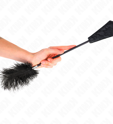 KINK - PLUMES D'AUTRUCHE POUR TICKLE AVEC PALETTE DENTELLE 56 CM by KINK IMPACT & TOUCH
