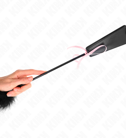 KINK - PLUMES CHACOUILLÉES AVEC NOEUD DE RUBAN ROSE 49 CM by KINK IMPACT & TOUCH