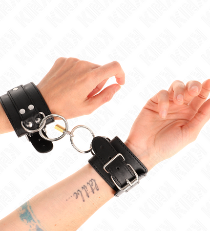 KINK - APPAREILS-POIGNETS VERROUILLÉS PAR JOINT TORIQUE NOIR RÉGLABLE 20-28 CM X 5,5 CM by KINK WRIST RESTRAINT