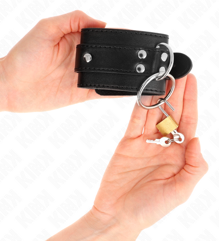 KINK - APPAREILS-POIGNETS VERROUILLÉS PAR JOINT TORIQUE NOIR RÉGLABLE 20-28 CM X 5,5 CM by KINK WRIST RESTRAINT