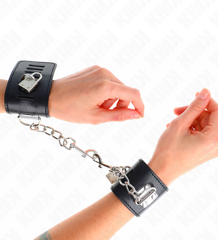 KINK - APPUI-POIGNETS AVEC FERMETURE PAR CADENAS NOIR AJUSTABLE 16-23 CM X 5,5 CM by KINK WRIST RESTRAINT