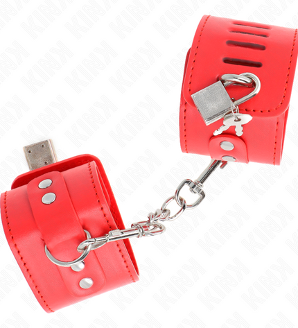 KINK - APPUI-POIGNETS AVEC FERMETURE PAR CADENAS ROUGE AJUSTABLE 16-23 CM X 5,5 CM by KINK WRIST RESTRAINT