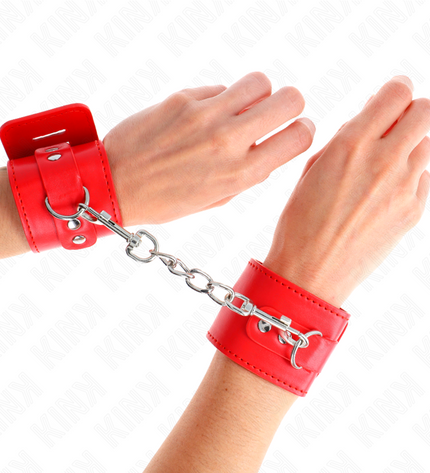KINK - APPUI-POIGNETS AVEC FERMETURE PAR CADENAS ROUGE AJUSTABLE 16-23 CM X 5,5 CM by KINK WRIST RESTRAINT