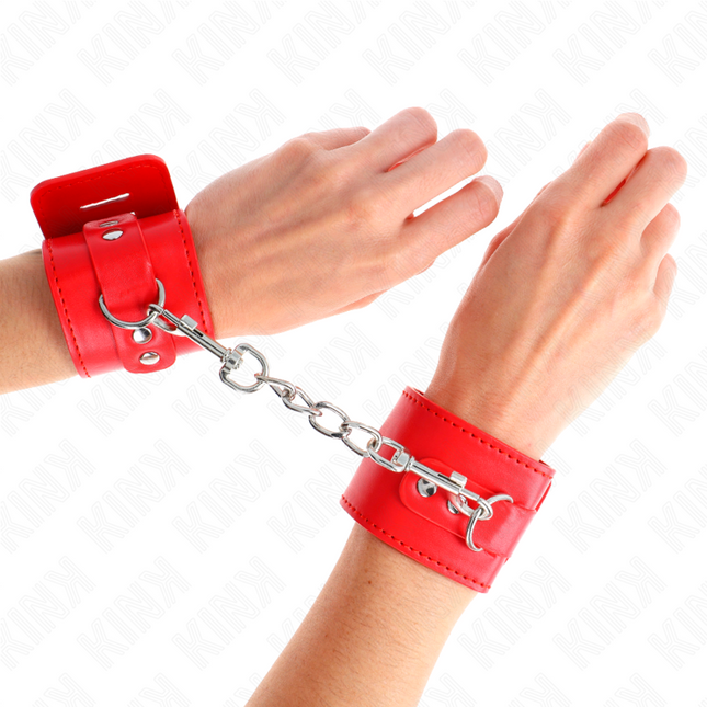 KINK - APPUI-POIGNETS AVEC FERMETURE PAR CADENAS ROUGE AJUSTABLE 16-23 CM X 5,5 CM by KINK WRIST RESTRAINT