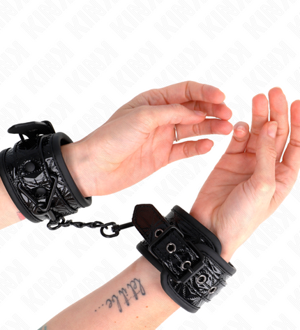 KINK - APPUI-POIGNETS MOTIF DIAMANT NOIR AJUSTABLE 17-26 CM X 5,5 CM by KINK WRIST RESTRAINT