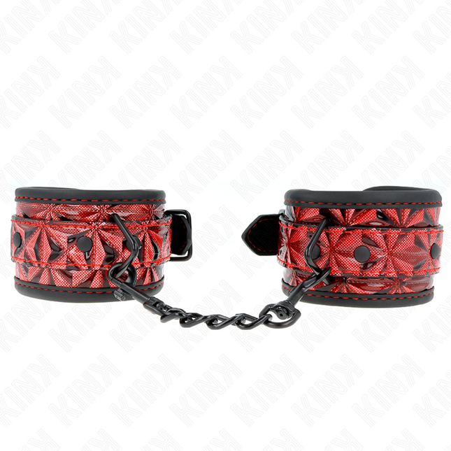 KINK - APPUI-POIGNETS MOTIF DIAMANT ROUGE FONCÉ RÉGLABLE 17-26 CM X 5,5 CM by KINK WRIST RESTRAINT