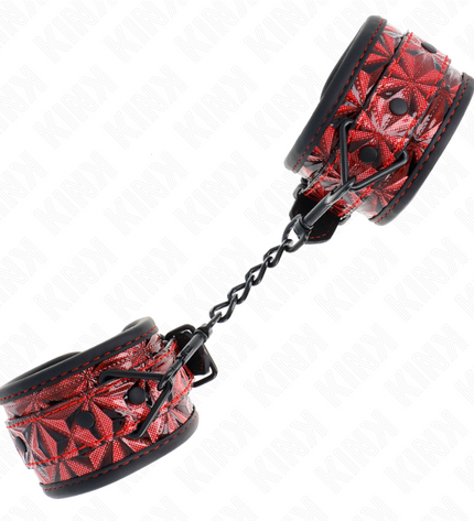 KINK - APPUI-POIGNETS MOTIF DIAMANT ROUGE FONCÉ RÉGLABLE 17-26 CM X 5,5 CM by KINK WRIST RESTRAINT