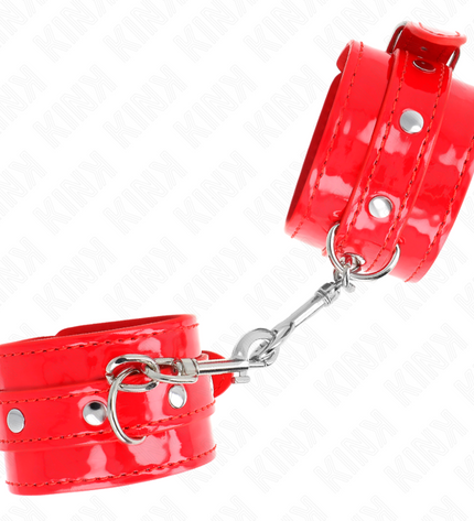 KINK - MANCHETTES BRILLANTES ROUGE AJUSTABLES 23-33 CM by KINK WRIST RESTRAINT
