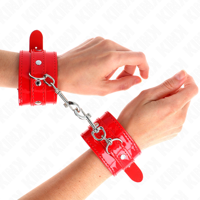 KINK - MANCHETTES BRILLANTES ROUGE AJUSTABLES 23-33 CM by KINK WRIST RESTRAINT