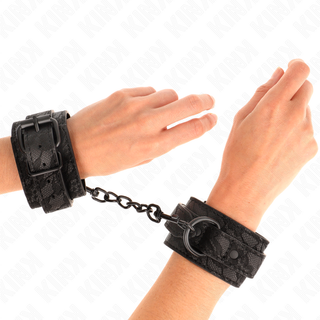 KINK - POIGNETS RECOUVERTS DE DENTELLE FONCÉE RÉGLABLE NOIR 19-26 CM by KINK WRIST RESTRAINT