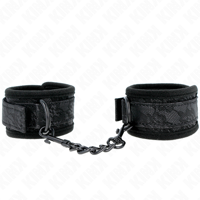 KINK - POIGNETS RECOUVERTS DE DENTELLE FONCÉE NÉOPRÈNE AJUSTABLE NOIR 20-29 CM X 5 CM by KINK WRIST RESTRAINT