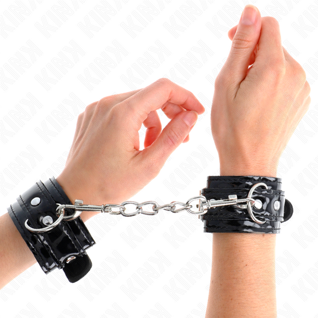 KINK - POIGNETS EN NÉOPRÈNE BRILLANT AJUSTABLES 17-24 CM X 4,5 CM by KINK WRIST RESTRAINT