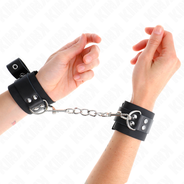 KINK - APPUI-POIGNETS EN NYLON NOIR AVEC CEINTURE EN CUIR NOIR AJUSTABLE 19-29 CM X 5,1 CM by KINK WRIST RESTRAINT