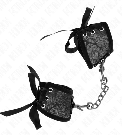 KINK - RETENUES-POIGNETS SCANDAL DÉTAILS DENTELLE NOIRE 24,5 CM X 6,5 CM by KINK WRIST RESTRAINT