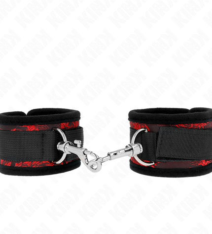 KINK - RETENUES POIGNETS SCANDAL ROUGE-NOIR by KINK WRIST RESTRAINT