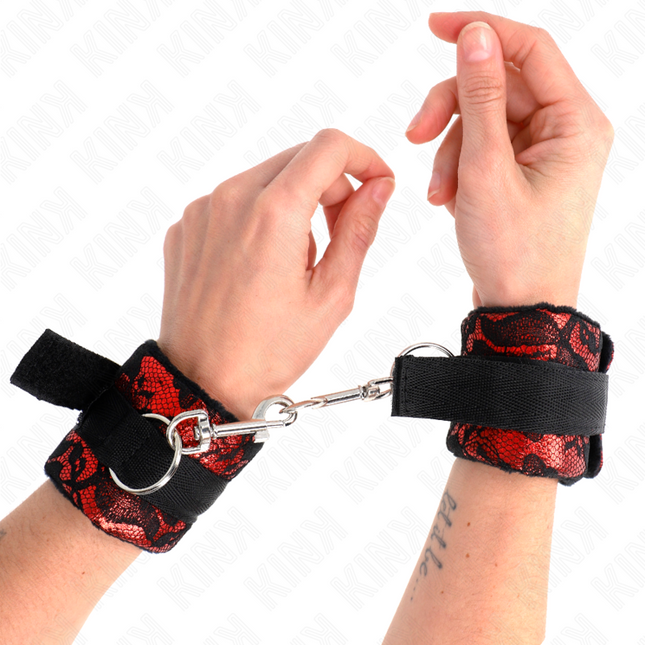 KINK - RETENUES POIGNETS SCANDAL ROUGE-NOIR by KINK WRIST RESTRAINT