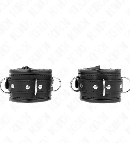 KINK - APPUI-POIGNETS LOURDS DOUBLÉS DE FOURRURE NOIRE RÉGLABLES 20-30 CM X 6 CM by KINK WRIST RESTRAINT