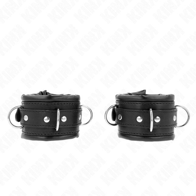 KINK - APPUI-POIGNETS LOURDS DOUBLÉS DE FOURRURE NOIRE RÉGLABLES 20-30 CM X 6 CM by KINK WRIST RESTRAINT