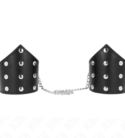 KINK - BRACELETS STYLE POINT NOIR AVEC CHAÎNE RÉGLABLE 17-23 CM X 8,5 CM by KINK WRIST RESTRAINT