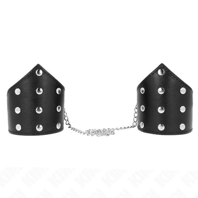 KINK - BRACELETS STYLE POINT NOIR AVEC CHAÎNE RÉGLABLE 17-23 CM X 8,5 CM by KINK WRIST RESTRAINT