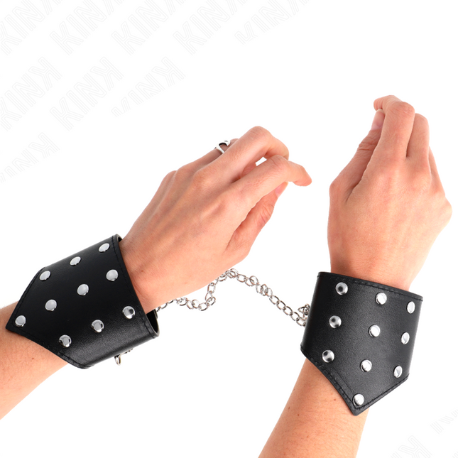KINK - BRACELETS STYLE POINT NOIR AVEC CHAÎNE RÉGLABLE 17-23 CM X 8,5 CM by KINK WRIST RESTRAINT