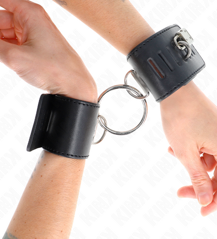 KINK - APPUI-POIGNETS FIXES AVEC ANNEAU ET FERMETURE PAR CADENAS NOIR AJUSTABLE 16-23 CM X 5,5 CM by KINK WRIST RESTRAINT