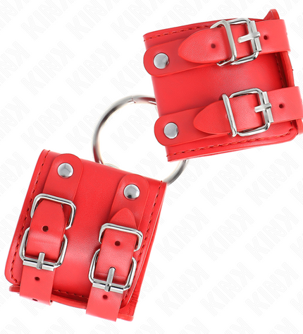 KINK - APPUI-POIGNETS FIXES AVEC ANNEAU ET CLOUS RÉGLABLES ROUGE 17-22 CM X 6,5 CM by KINK WRIST RESTRAINT