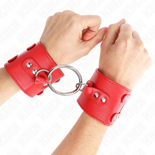 KINK - APPUI-POIGNETS FIXES AVEC ANNEAU ET CLOUS RÉGLABLES ROUGE 17-22 CM X 6,5 CM by KINK WRIST RESTRAINT