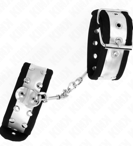 KINK - APPUI-POIGNETS FINS NOIR / ARGENT 30 X 4 CM by KINK WRIST RESTRAINT