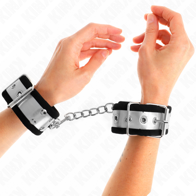 KINK - APPUI-POIGNETS FINS NOIR / ARGENT 30 X 4 CM by KINK WRIST RESTRAINT