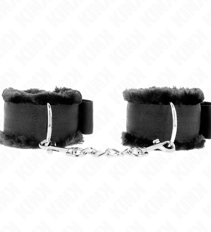KINK - APPUI-POIGNETS DOUBLÉS DE FOURRURE NOIR AJUSTABLE 17-31 CM X 7 CM by KINK WRIST RESTRAINT