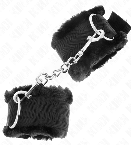KINK - APPUI-POIGNETS DOUBLÉS DE FOURRURE NOIR AJUSTABLE 17-31 CM X 7 CM by KINK WRIST RESTRAINT