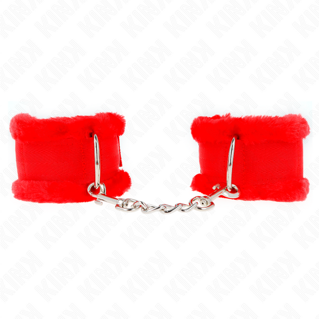 KINK - APPUI-POIGNETS DOUBLÉS DE FOURRURE ROUGE AJUSTABLE 17-31 CM X 7 CM by KINK WRIST RESTRAINT