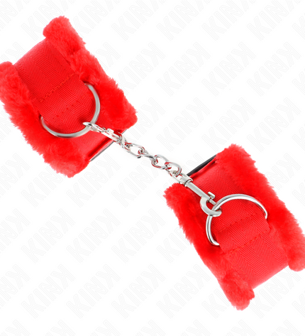 KINK - APPUI-POIGNETS DOUBLÉS DE FOURRURE ROUGE AJUSTABLE 17-31 CM X 7 CM by KINK WRIST RESTRAINT