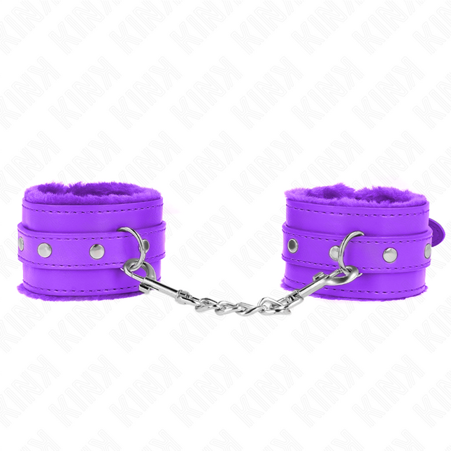 KINK - APPUI-POIGNETS DOUBLÉS DE FOURRURE PREMIUM VIOLET AVEC CEINTURE VIOLET AJUSTABLE 17-29 CM X 6 CM by KINK WRIST RESTRAINT