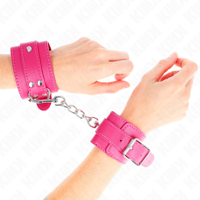 KINK - APPUI-POIGNETS ROSE FRAMBOISE AVEC DOUBLURE ROSE FRAMBOISE RÉGLABLE 20-28 CM X 5,5 CM by KINK WRIST RESTRAINT