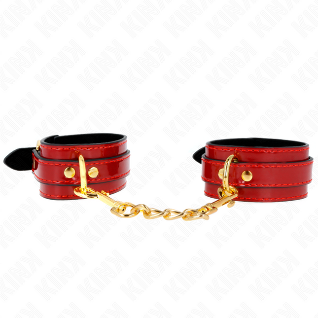 KINK - POIGNETS JOANNA ANGEL ROUGE AJUSTABLES AVEC CHAÎNE OR 16,5-26 CM X 4 CM by KINK WRIST RESTRAINT