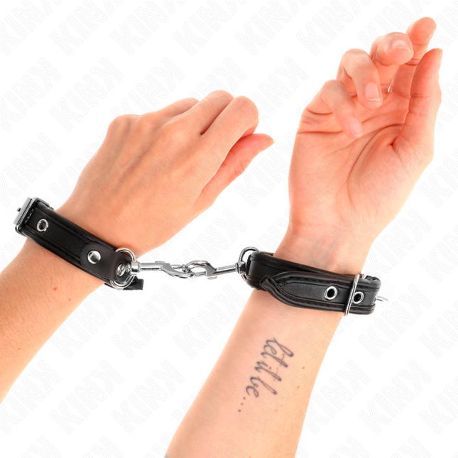 KINK - MINI BRACELETS NOIR AVEC CLOUS RÉGLABLES 16-22 CM X 2 CM by KINK WRIST RESTRAINT