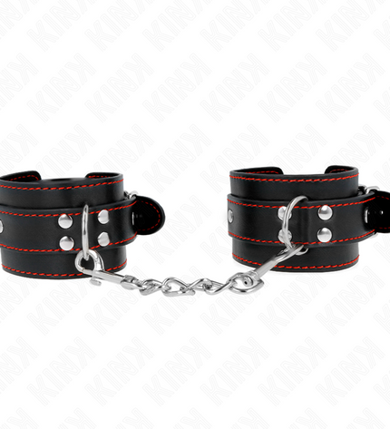 KINK - APPUI-POIGNETS NOIR AVEC DOUBLURE ROUGE RÉGLABLE 20-28 CM X 5,5 CM by KINK WRIST RESTRAINT