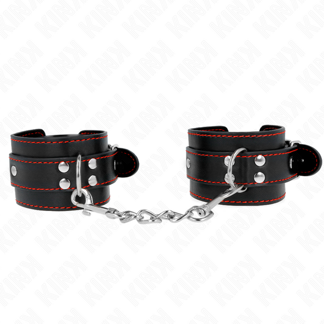 KINK - APPUI-POIGNETS NOIR AVEC DOUBLURE ROUGE RÉGLABLE 20-28 CM X 5,5 CM by KINK WRIST RESTRAINT