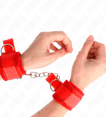KINK - ATTENTES-POIGNETS EN NÉOPRÈNE ROUGE 42 X 5 CM by KINK WRIST RESTRAINT