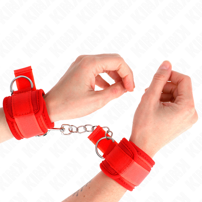KINK - ATTENTES-POIGNETS EN NÉOPRÈNE ROUGE 42 X 5 CM by KINK WRIST RESTRAINT
