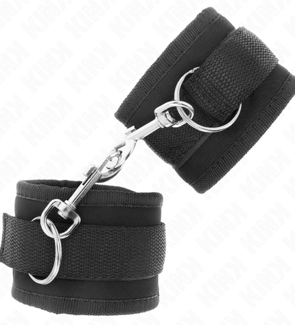 KINK - APPAREILS-POIGNETS À CROCHET ET BOUCLE EN NYLON NOIR MODÈLE 2 RÉGLABLE 18-35 CM X 6 CM by KINK WRIST RESTRAINT