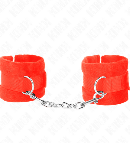 KINK - MANCHETTES DÉBUTANT EN FOURRURE ROUGE 30 X 7 CM by KINK WRIST RESTRAINT