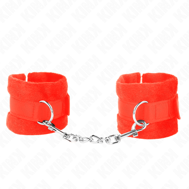 KINK - MANCHETTES DÉBUTANT EN FOURRURE ROUGE 30 X 7 CM by KINK WRIST RESTRAINT