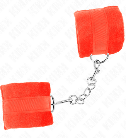 KINK - MANCHETTES DÉBUTANT EN FOURRURE ROUGE 30 X 7 CM by KINK WRIST RESTRAINT
