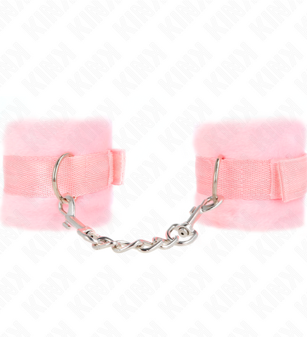 KINK - MANCHETTES DÉBUTANT EN FOURRURE ROSE 30 X 7 CM by KINK WRIST RESTRAINT