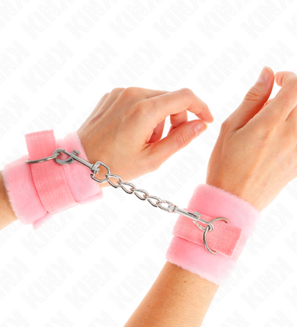 KINK - MANCHETTES DÉBUTANT EN FOURRURE ROSE 30 X 7 CM by KINK WRIST RESTRAINT